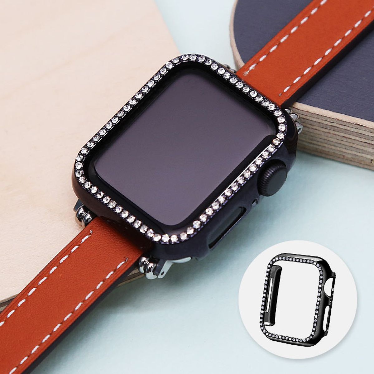 발렌티노 루디(VALENTINO RUDY) VAC101-BK 애플워치 큐빅 케이스 6 5 4 3 2 1 SE 세대 40 42 44mm