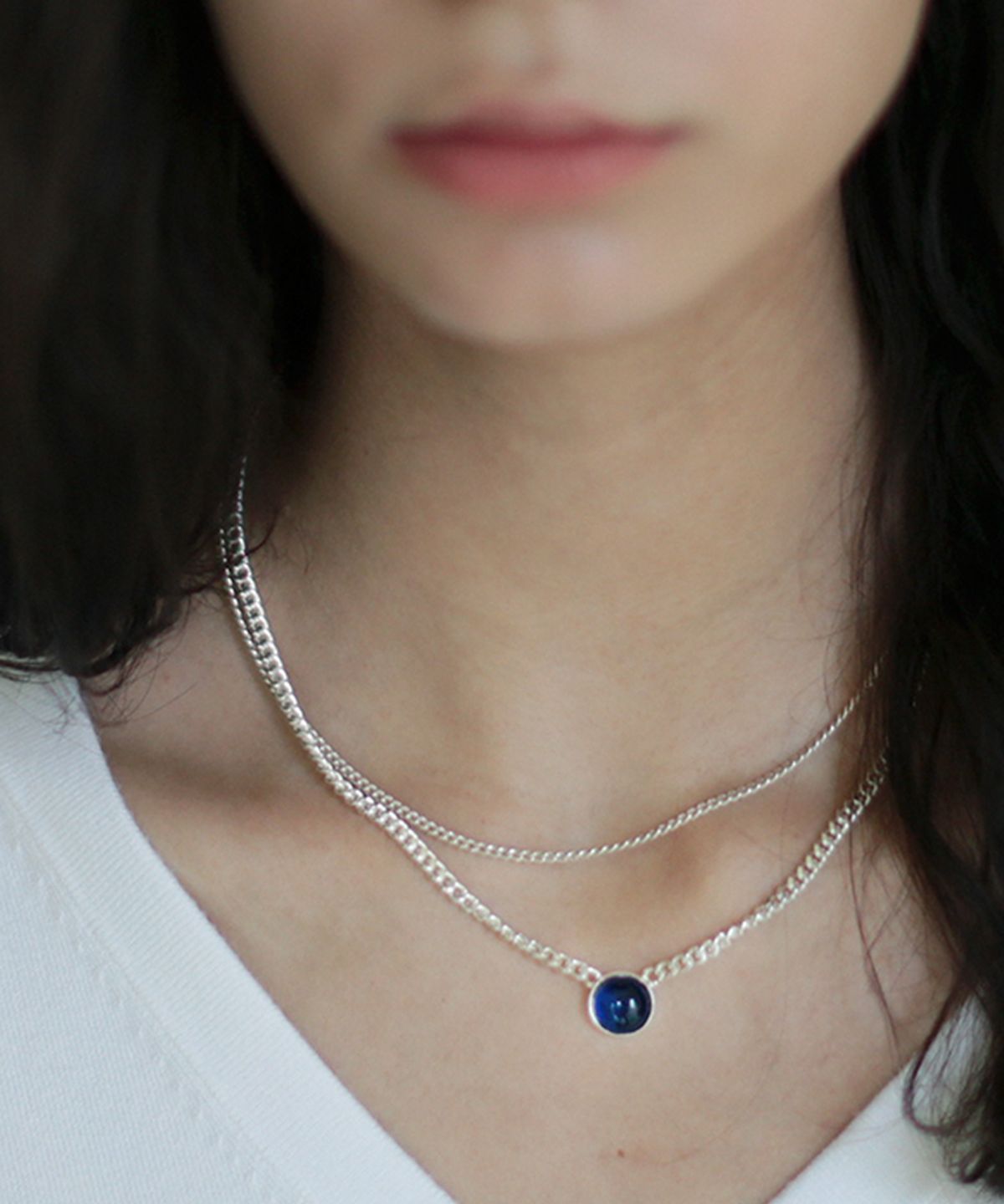 누아보(NUAVO) Blue lapis chains