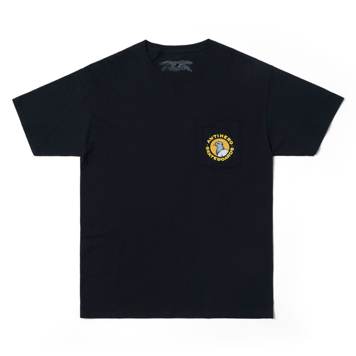 안티히어로(ANTI HERO) PIGEON ROUND S/S Pocket T-Shirt - BLACK/MULTI 51020386H