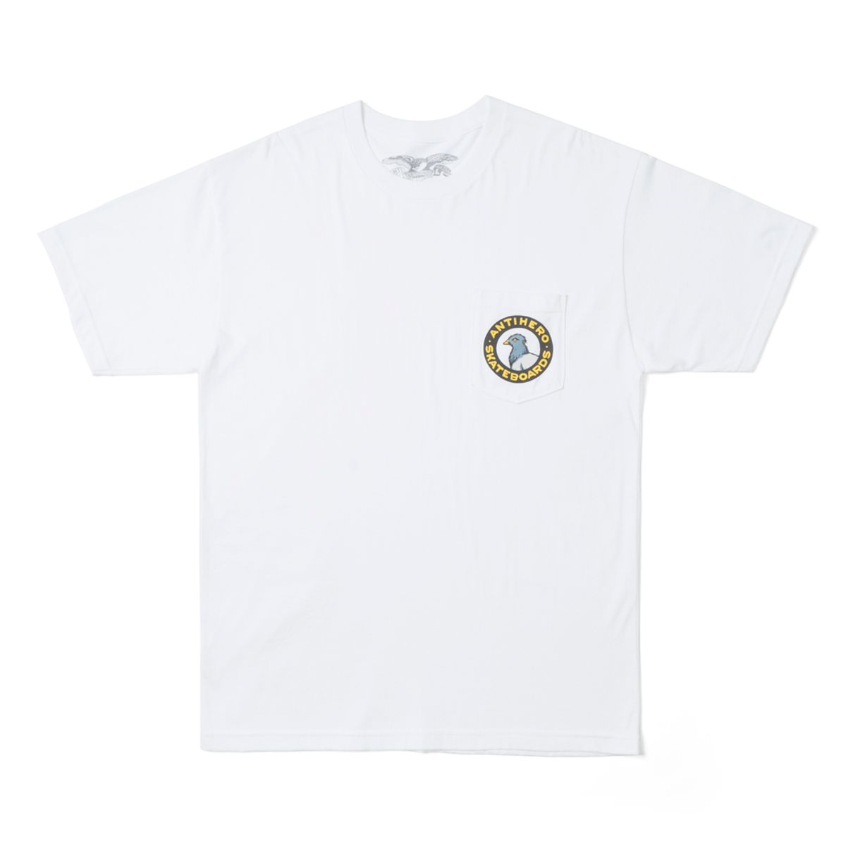 안티히어로(ANTI HERO) PIGEON ROUND S/S Pocket T-Shirt - WHITE/MULTI 51020386J