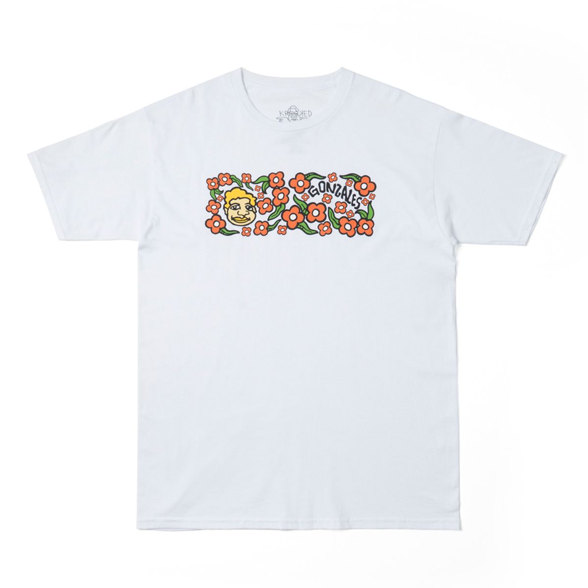 크루키드(KROOKED) SWEATPANTS S/S T-Shirt - WHITE/MULTI 51023402B