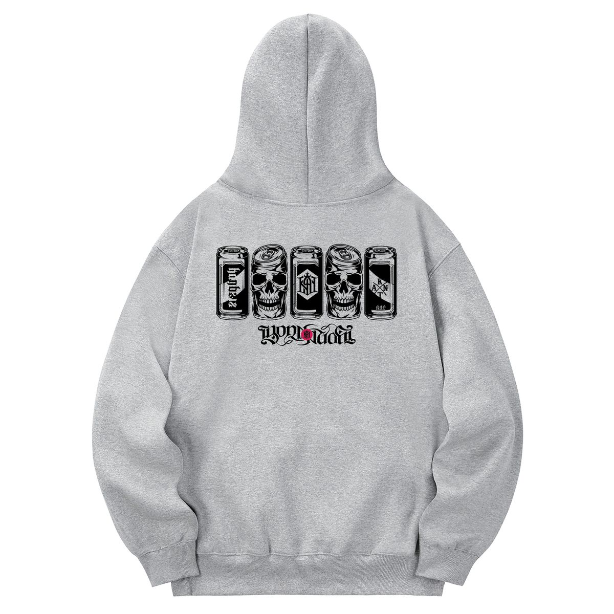 칸6312(KAN6312) KHG0112 아트스컬 기모 후드 - 그레이