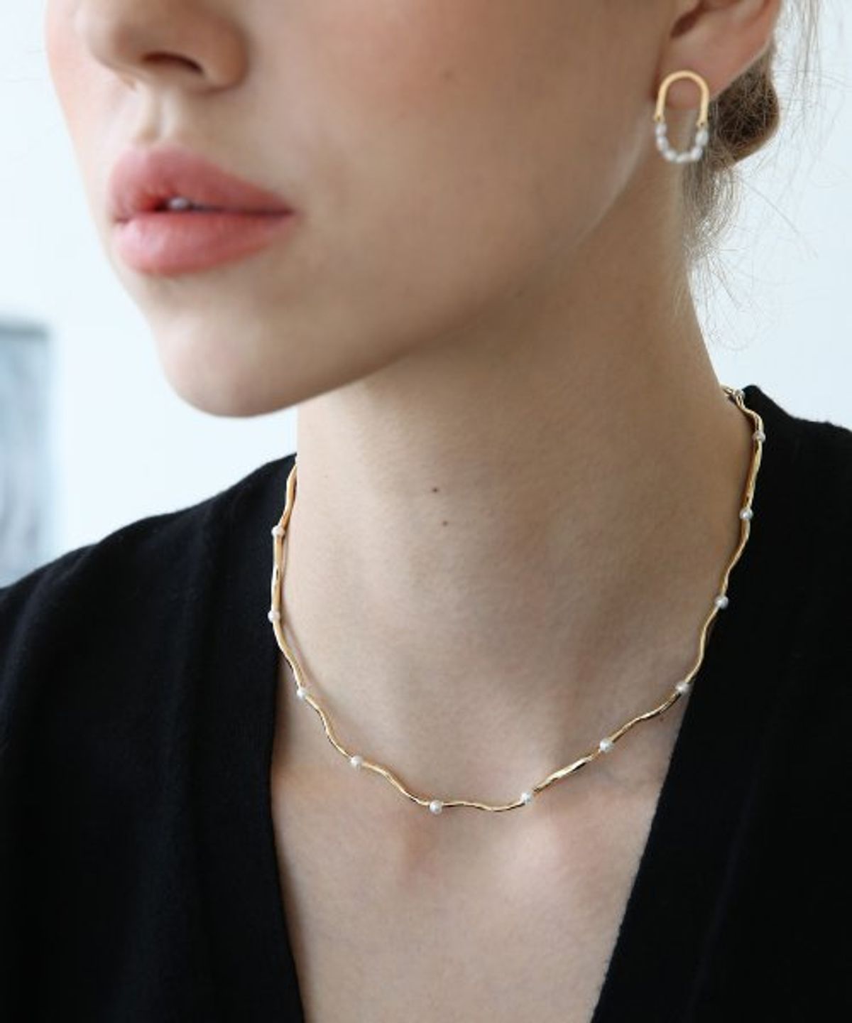 레이지던(LAZYDAWN) pearl connect pipe necklcae N032