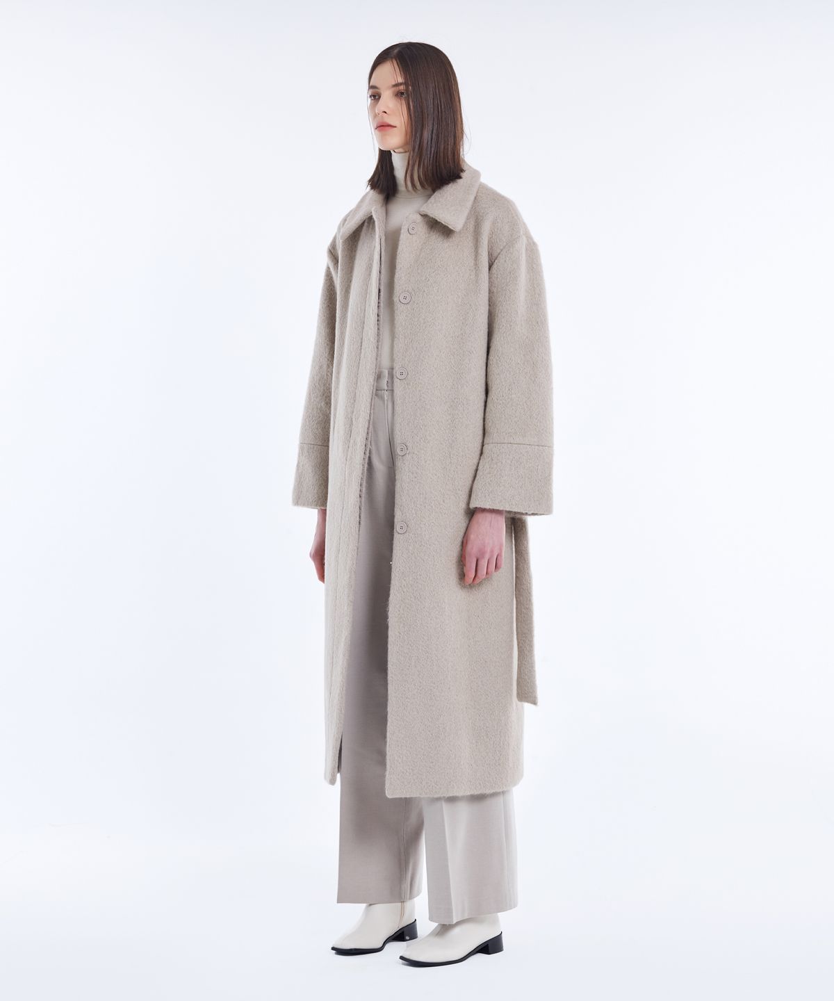네벨에브리웨어(NEBELEVERYWEAR) WOOL ANGORA LONG COAT_BEIGE