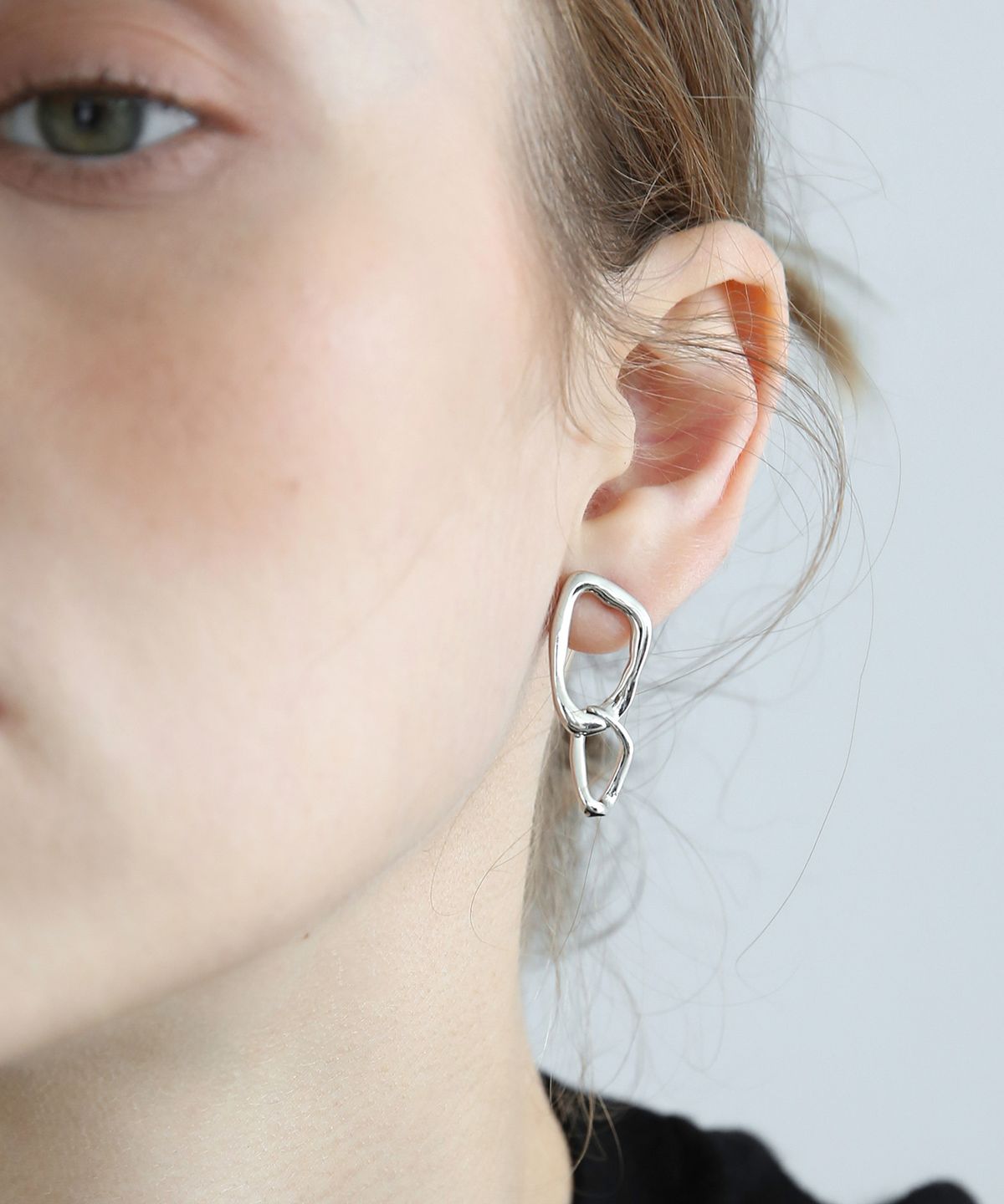 레이지던(LAZYDAWN) bone chain drop earring E033