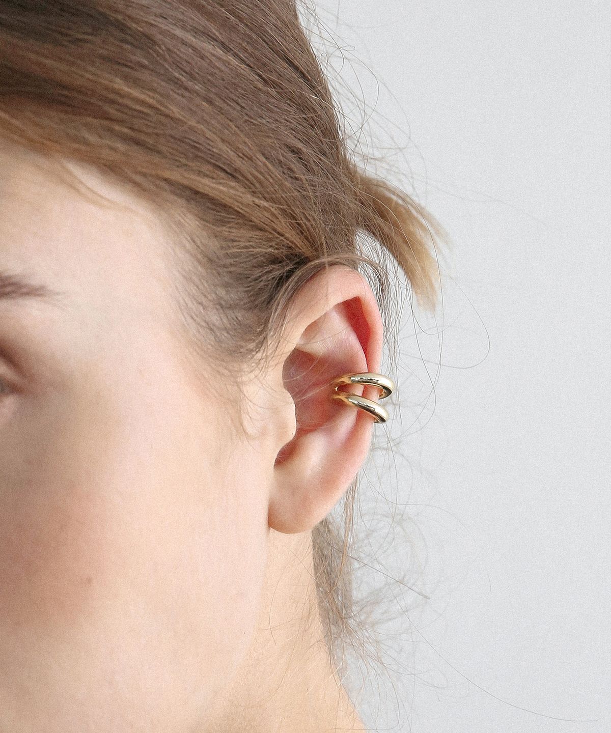 레이지던(LAZYDAWN) double ring ear cuff C018
