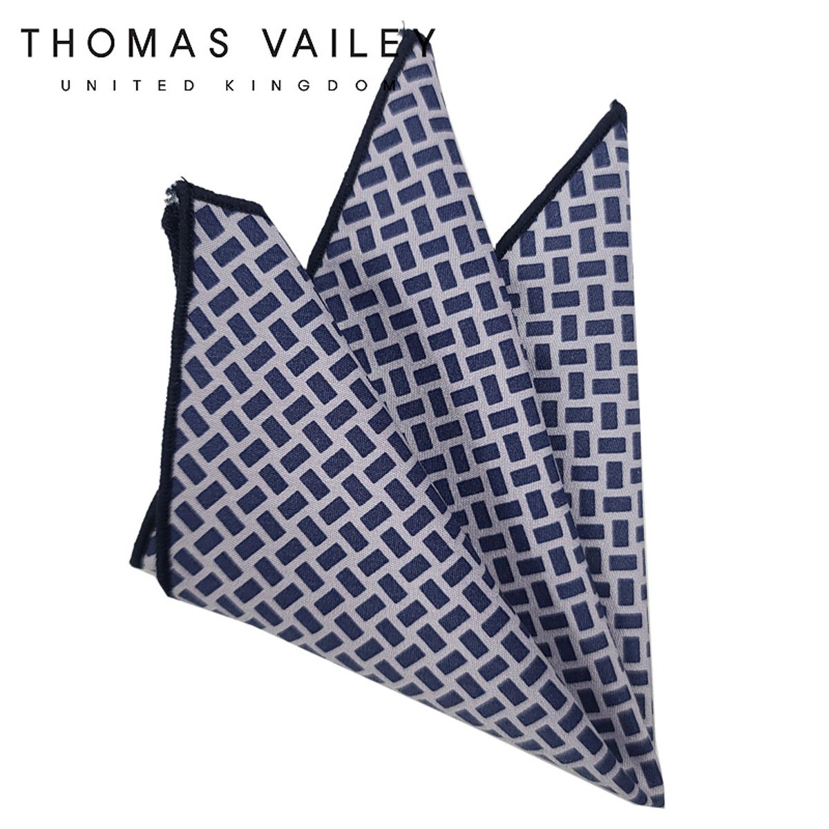 토마스 베일리(THOMAS VAILEY) 행커치프 -참 네이비그레이
