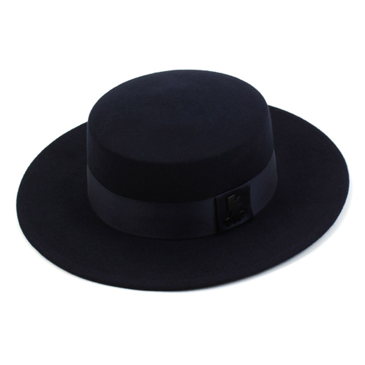 유니버셜 케미스트리(UNIVERSAL CHEMISTRY) Flat Navy Long Wool Fedora 울페도라