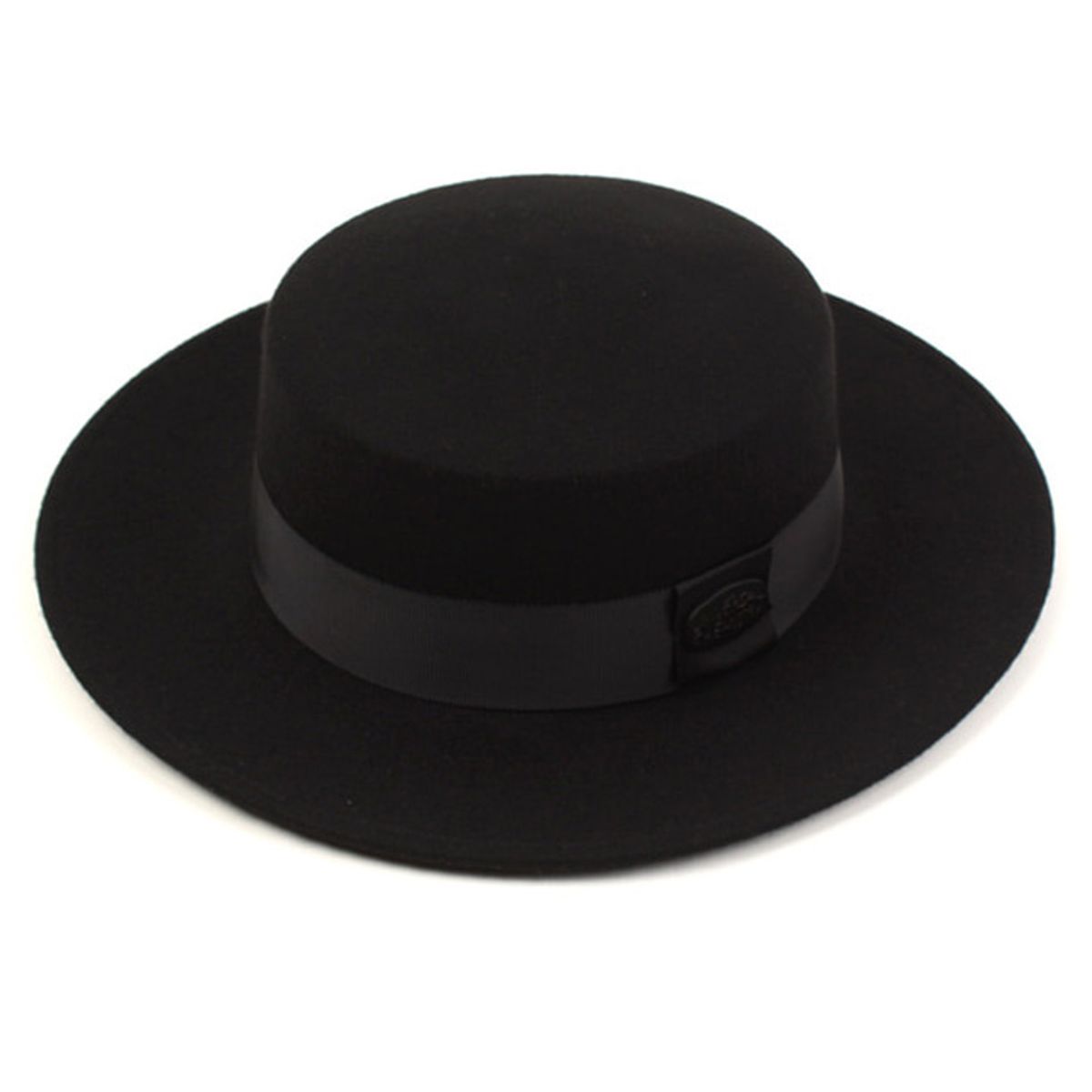 유니버셜 케미스트리(UNIVERSAL CHEMISTRY) Flat Black Long Wool Fedora 울페도라