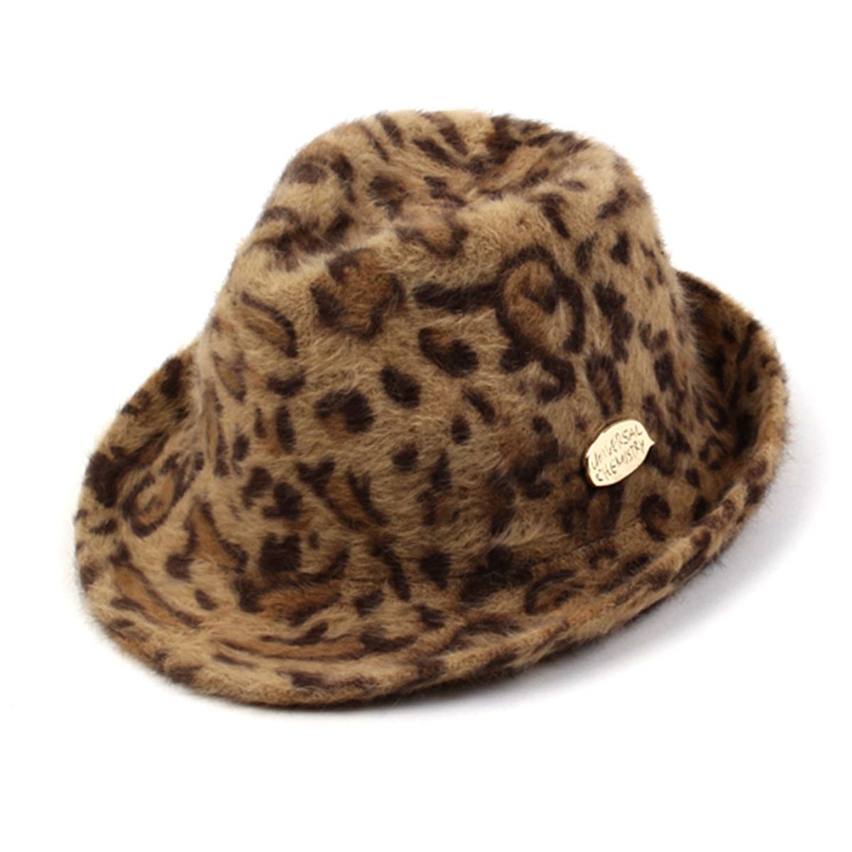 유니버셜 케미스트리(UNIVERSAL CHEMISTRY) Leopard Beige Fur Fedora 호피페도라