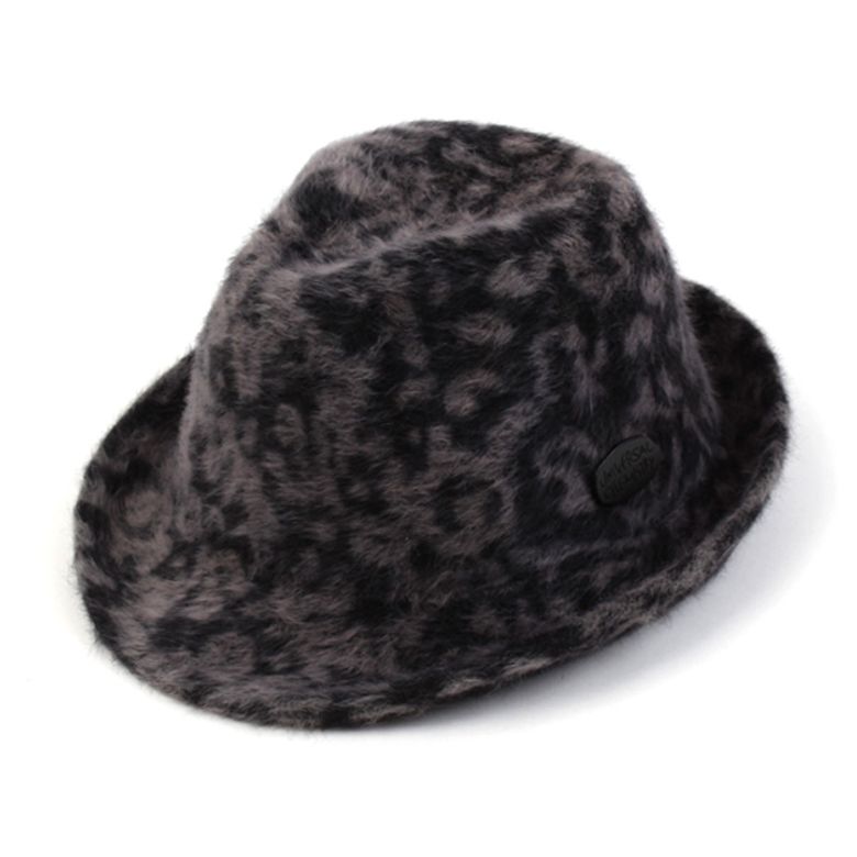 Leopard Black Fur Fedora 호피페도라