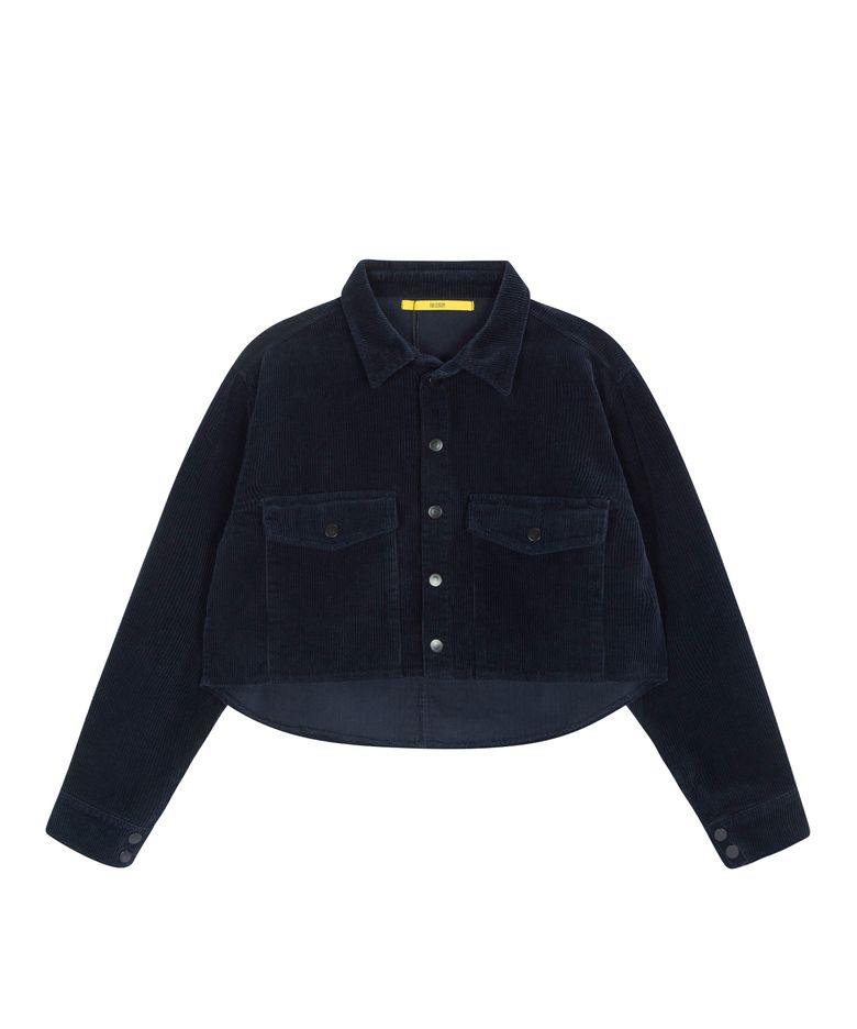 코듀로이 크롭 셔츠(Navy)