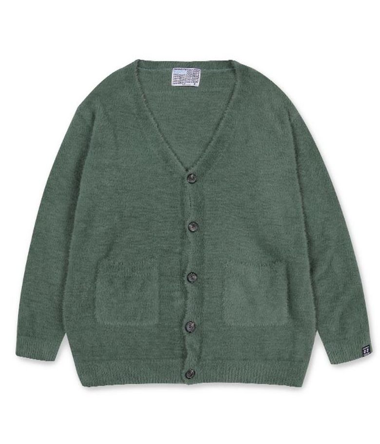 ANGORA KNIT CARDIGAN_KHAKI