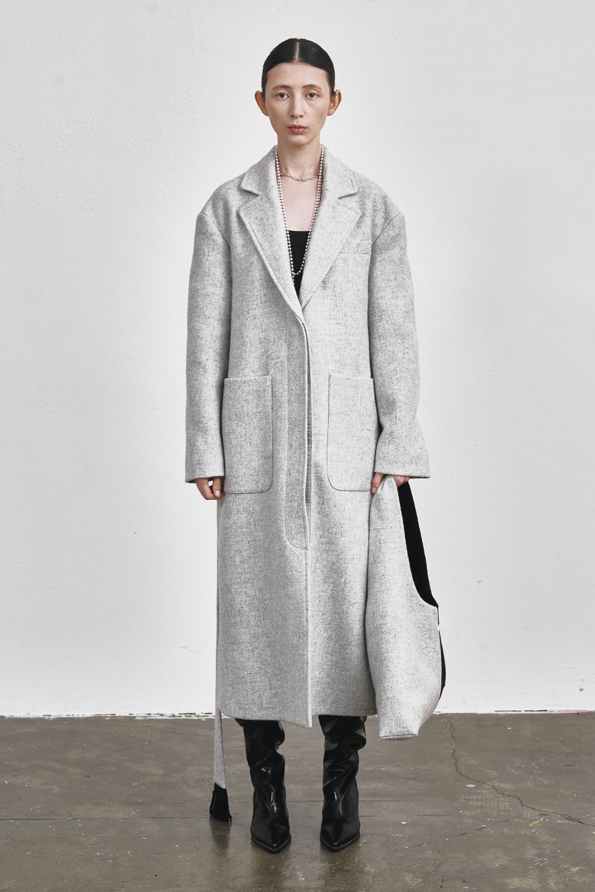 이콤마이(ECOMMAE) EVERYDAY WOOL LONG COAT (GRAY)