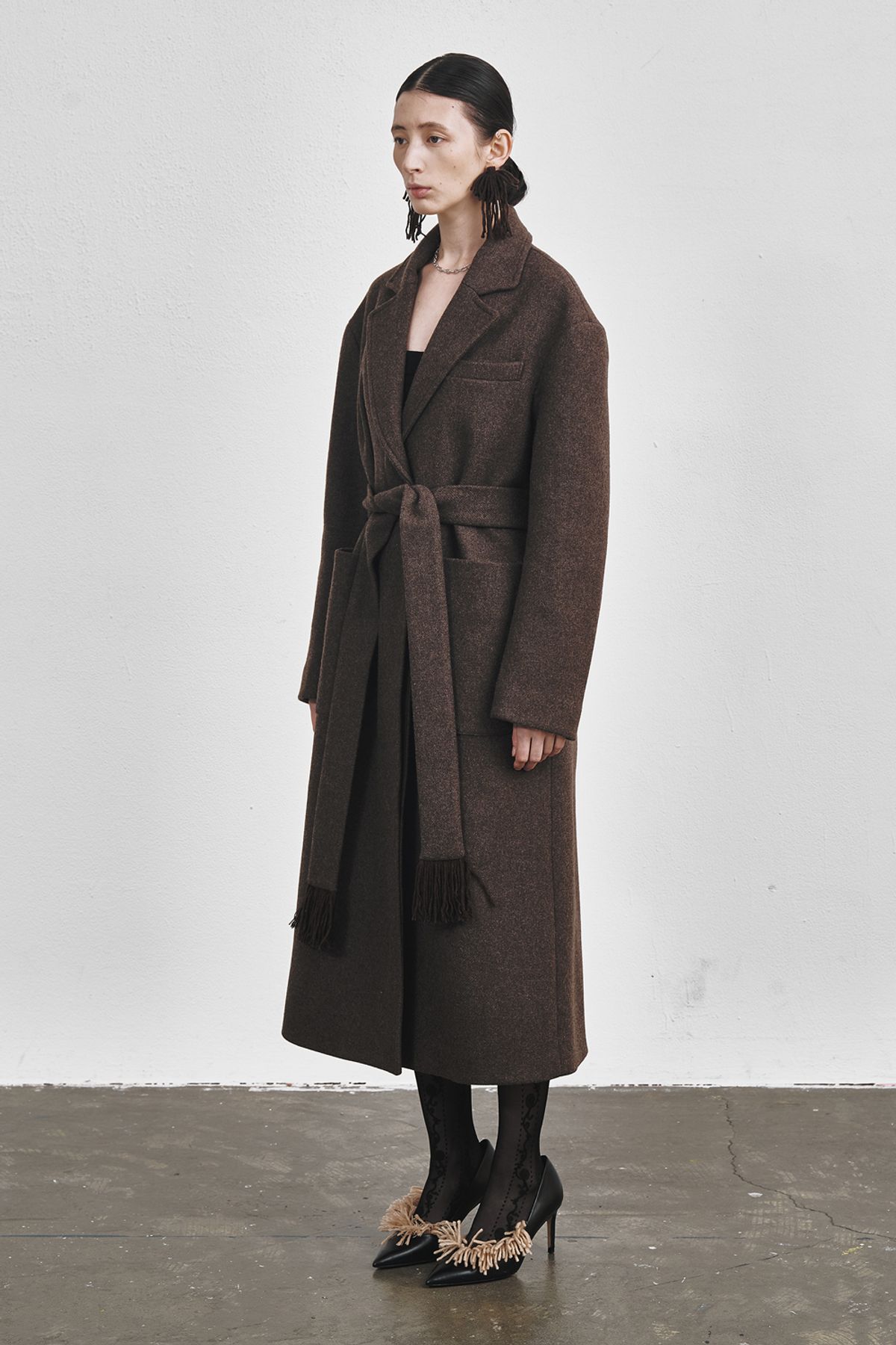 이콤마이(ECOMMAE) EVERYDAY WOOL LONG COAT (BROWN)
