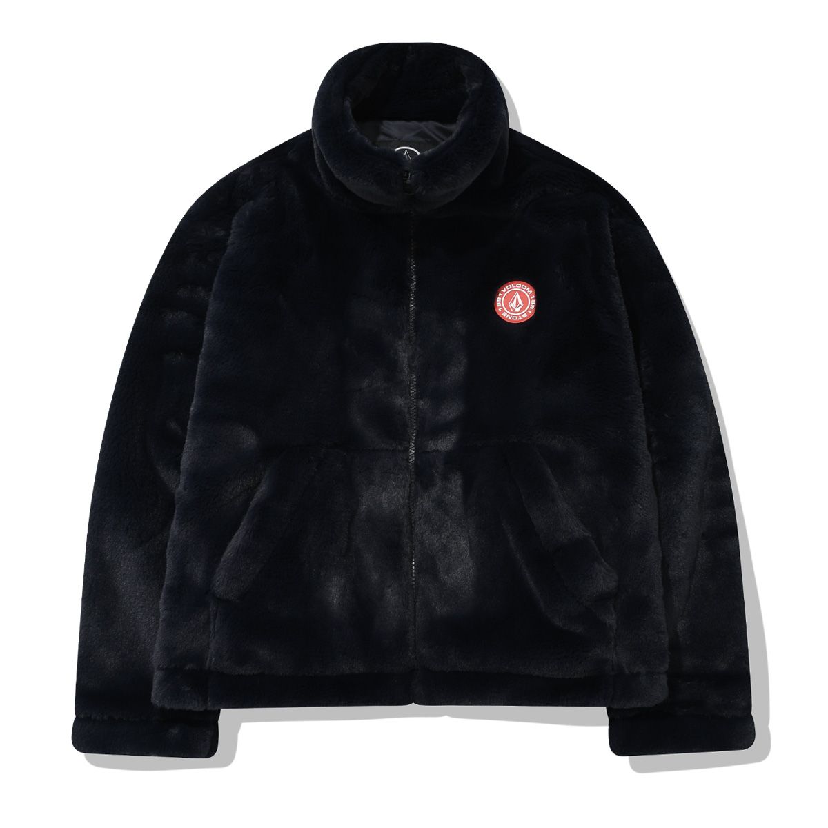 볼컴(VOLCOM) 우먼스 크롭 퍼 자켓(네이비)