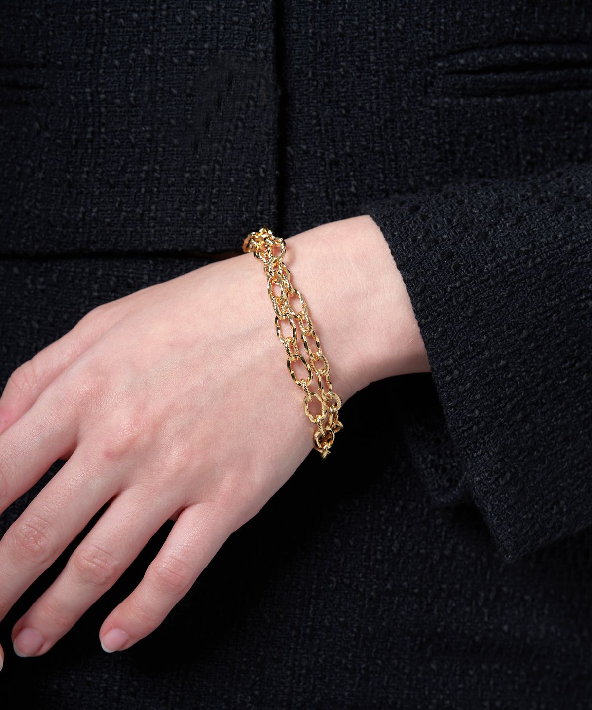 하와(HAWHA) TWIST GOLD CHAIN BRACELET