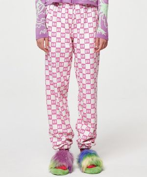RIBBON CHECKERBOARD 조거 팬츠