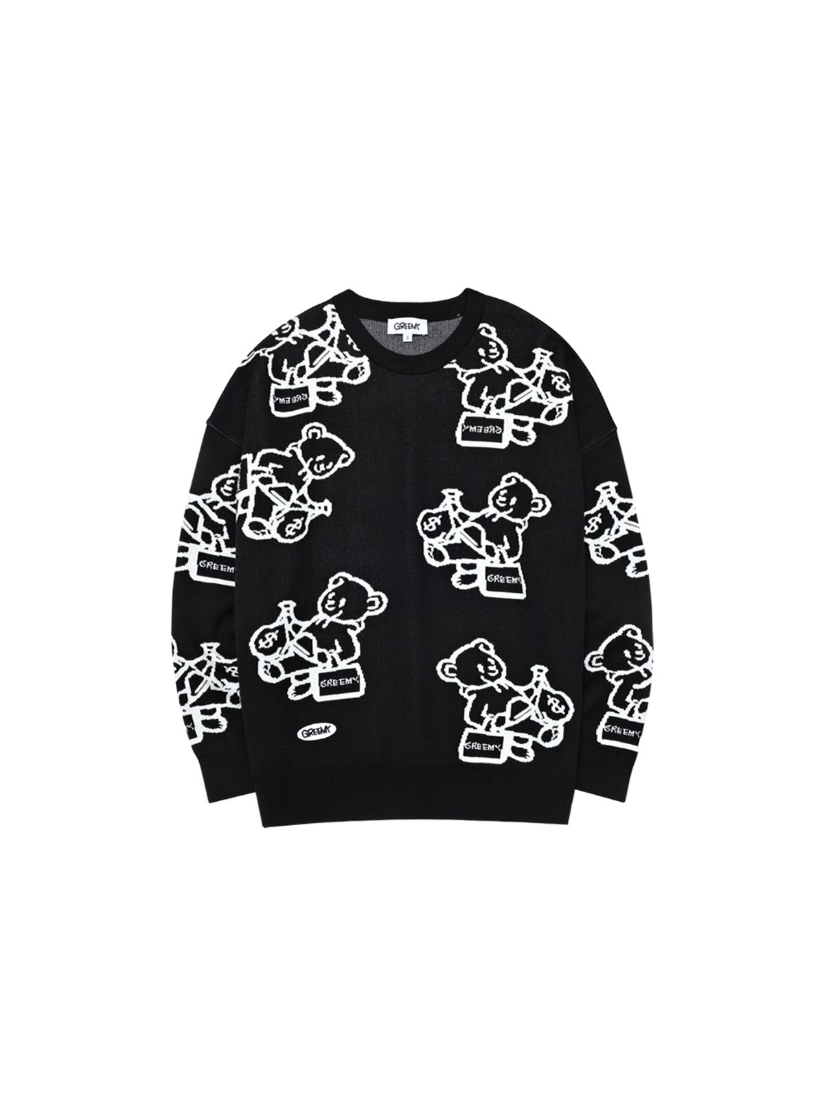 그리미(GREEMY) BEAR KNIT (BLACK)