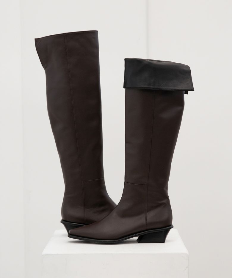 Collar Knee-High Boots 칼라 니하이 부츠 21F23BR