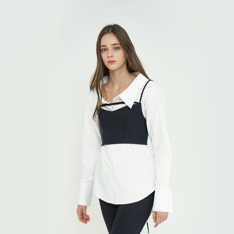 veey strap bustier top black