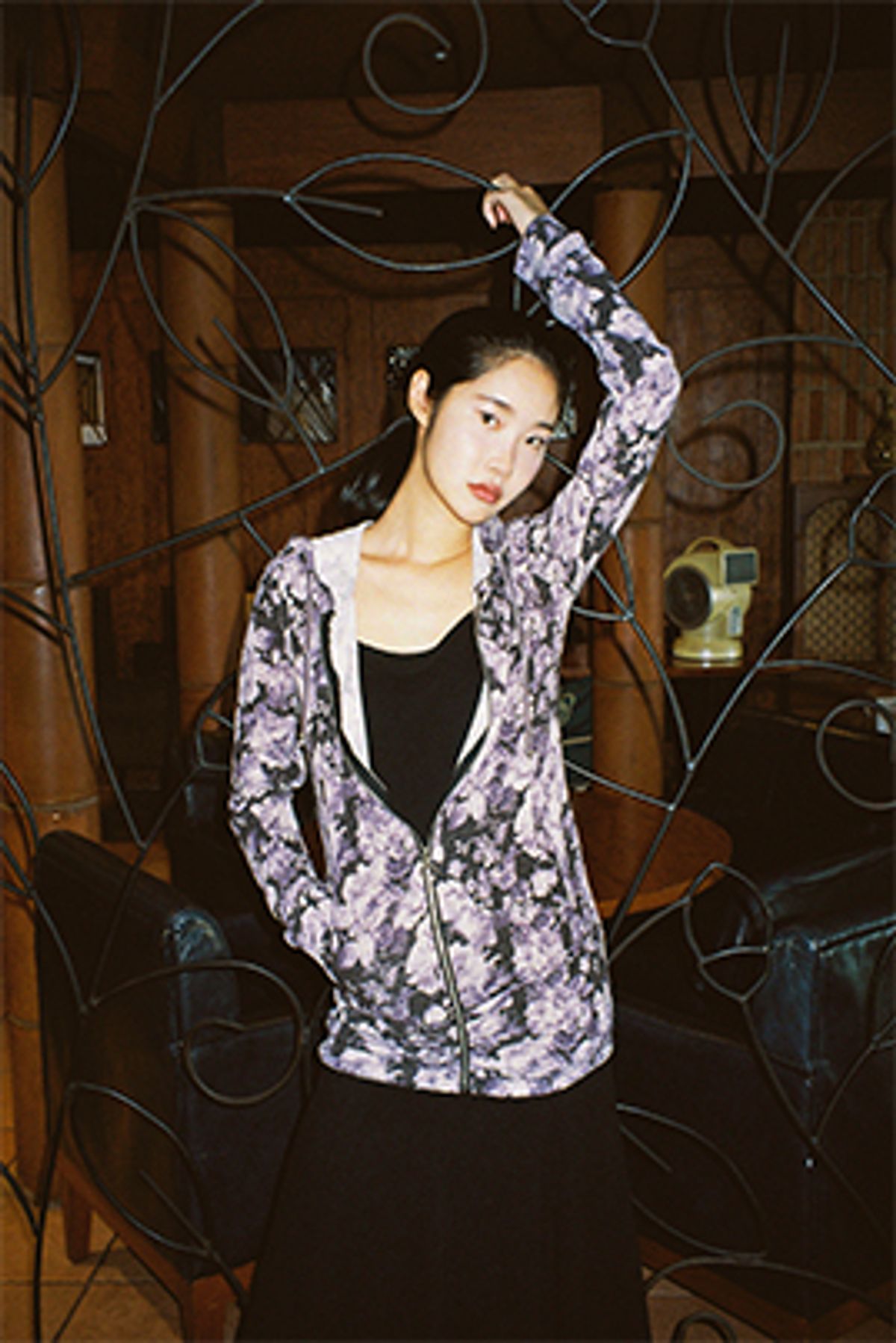 루루(RURU) ANTIQUE HOOD ZIP-UP [PURPLE]