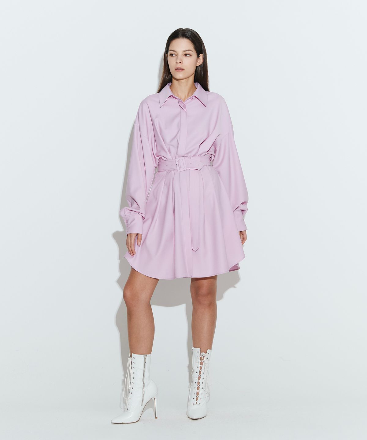 채뉴욕(CHAENEWYORK) The Boss Long Wool Dress [Lavender]