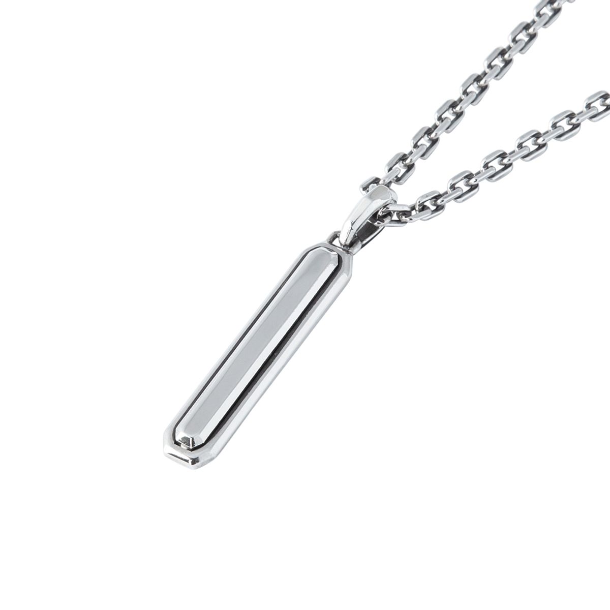 스팅925(STING925) 2-Sided Emerald Cut Stick Pendant