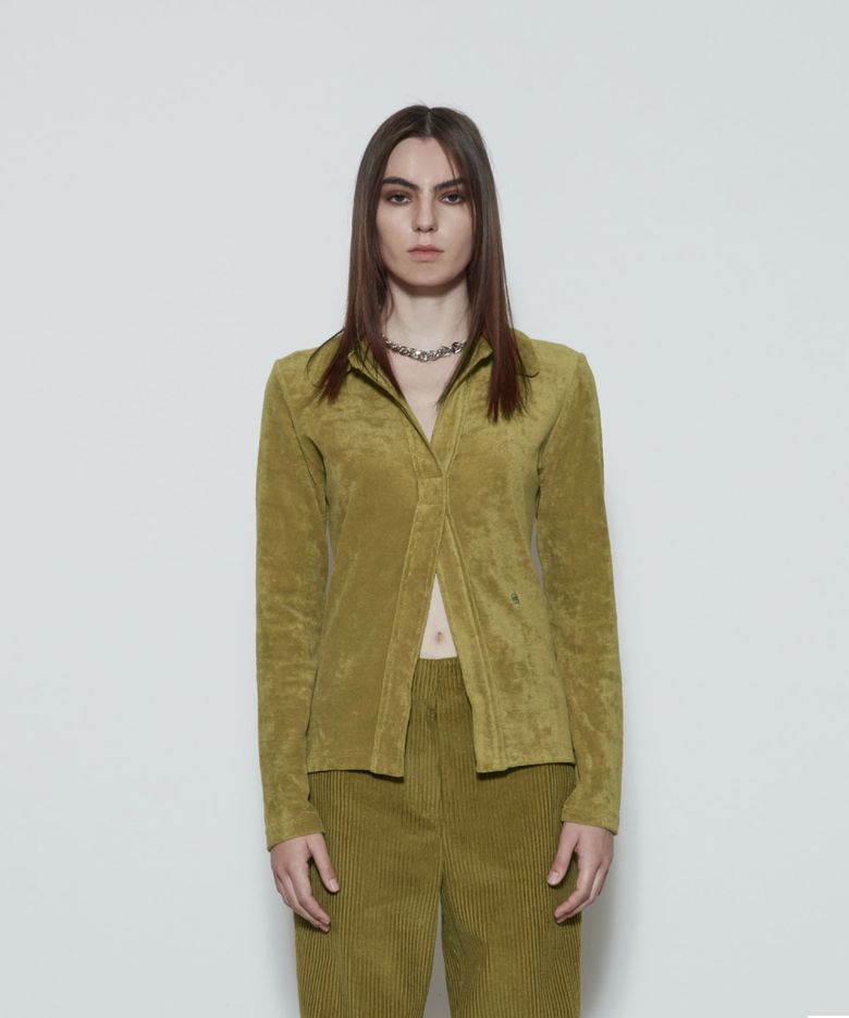 Terry Polo Top (Olive)