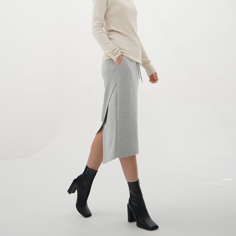 Terry Bending Skirt_Grey