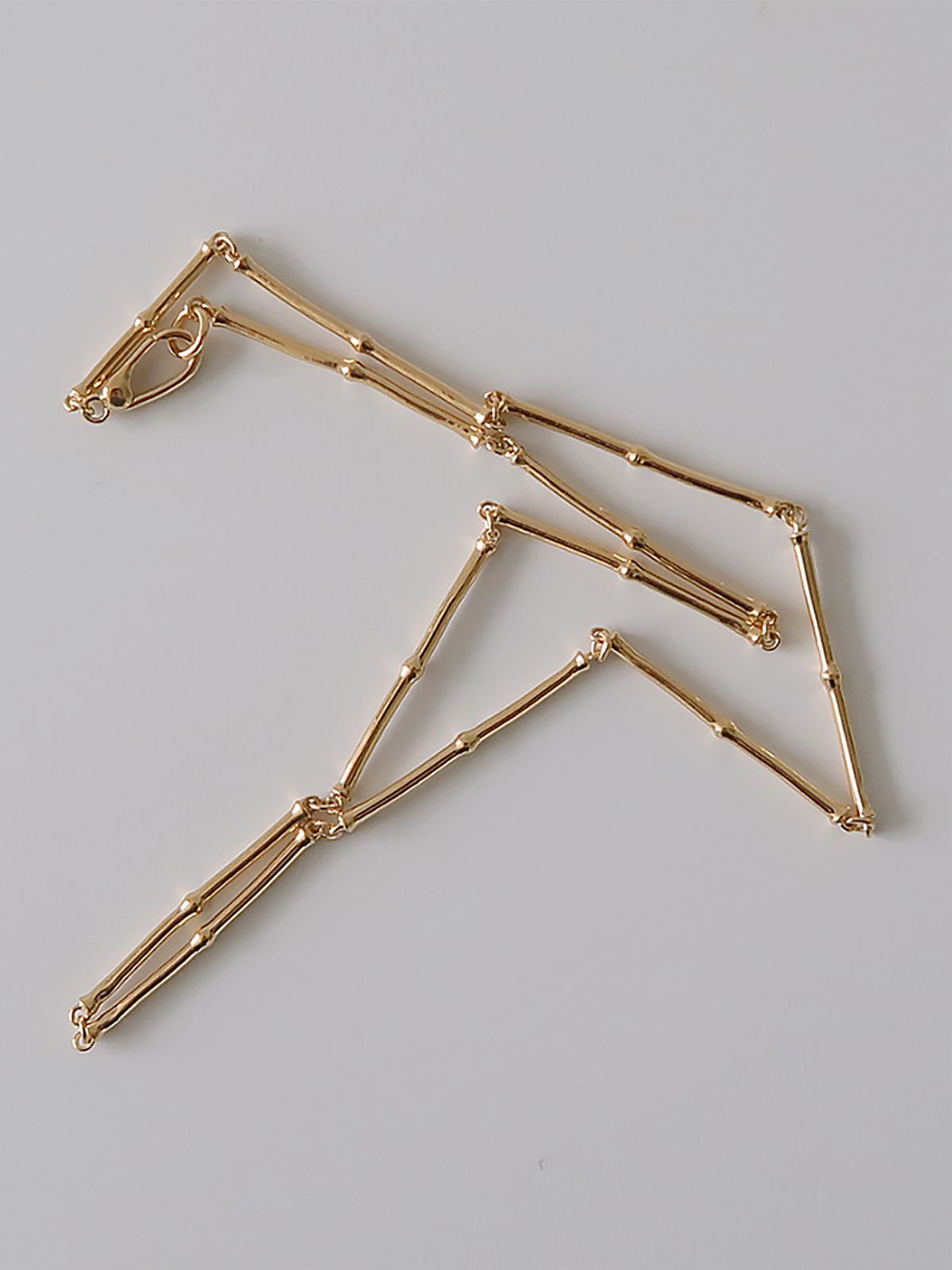 마호가니(MAHOGANI) GOLD BAMBOO CHAIN NECKLACE