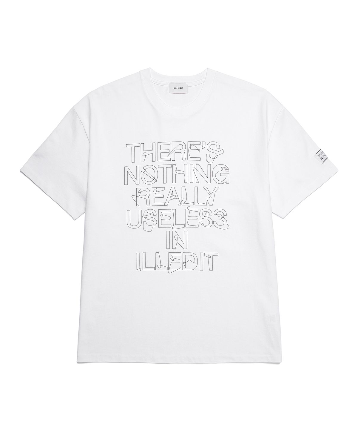 일레딧(ILLEDIT) PRICE TAG POINT T-SHIRT WHITE