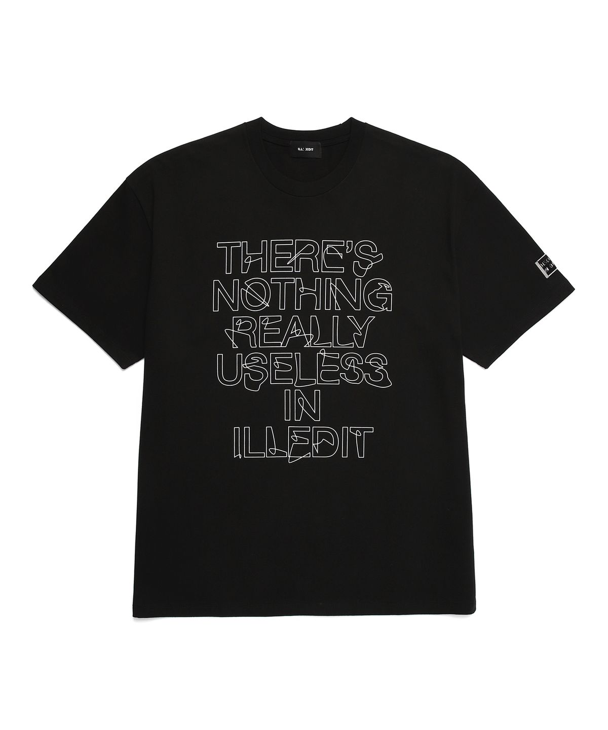 일레딧(ILLEDIT) PRICE TAG POINT T-SHIRT BLACK