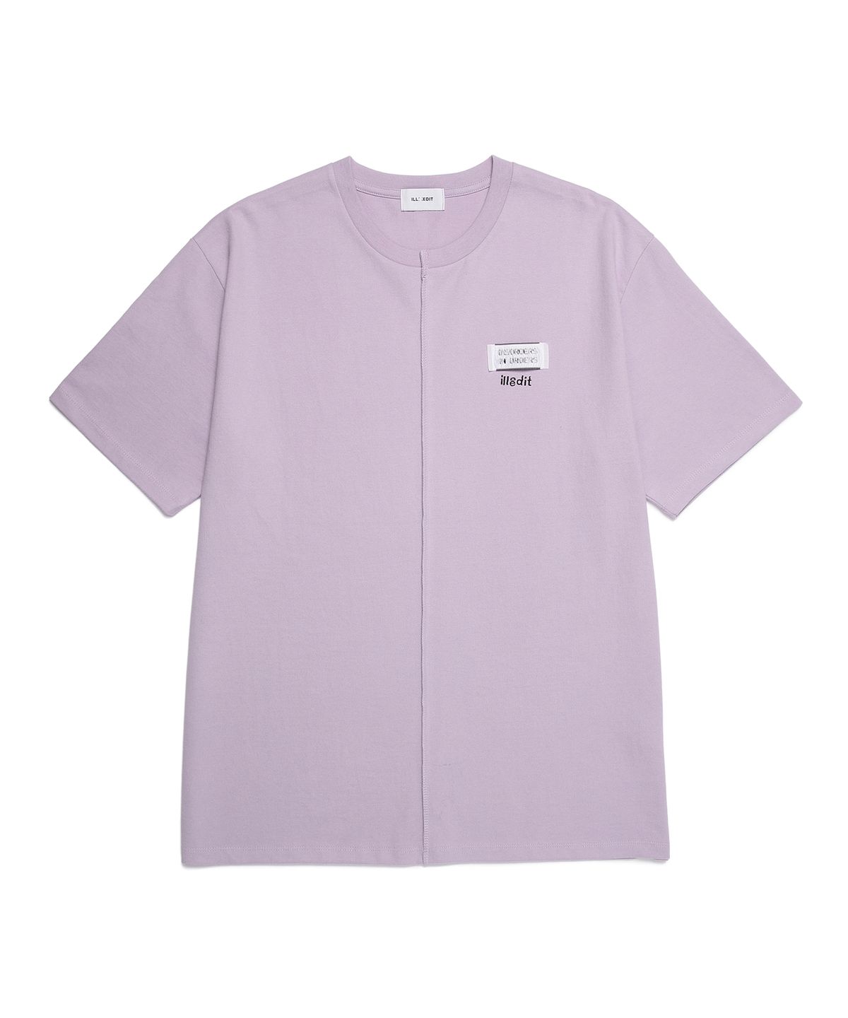 일레딧(ILLEDIT) HALF CUTTING T-SHIRT LAVENDER