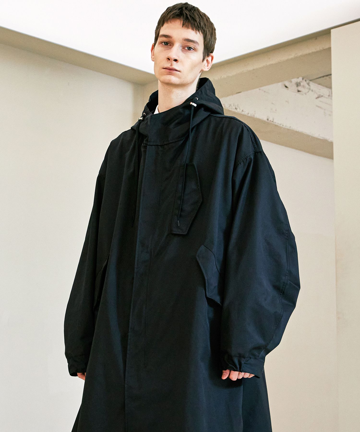 ジャケット・アウター cantate Fish Tail Coat-Stand Collar M-51 MUSINSA | KND M-51 Fish Tail Oversized Coat Black