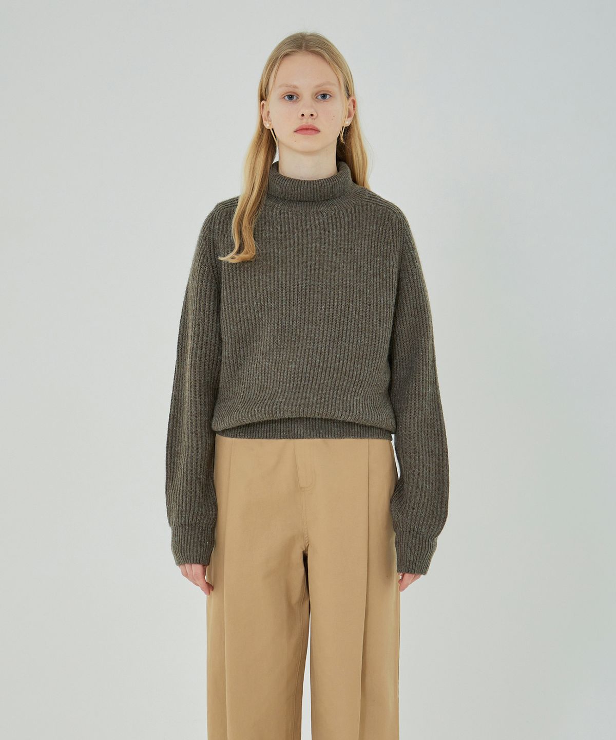 마리떼 프랑소와 저버(MARITHÉ + FRANҪOIS GIRBAUD) MARITHE TURTLE NECK KNIT brown