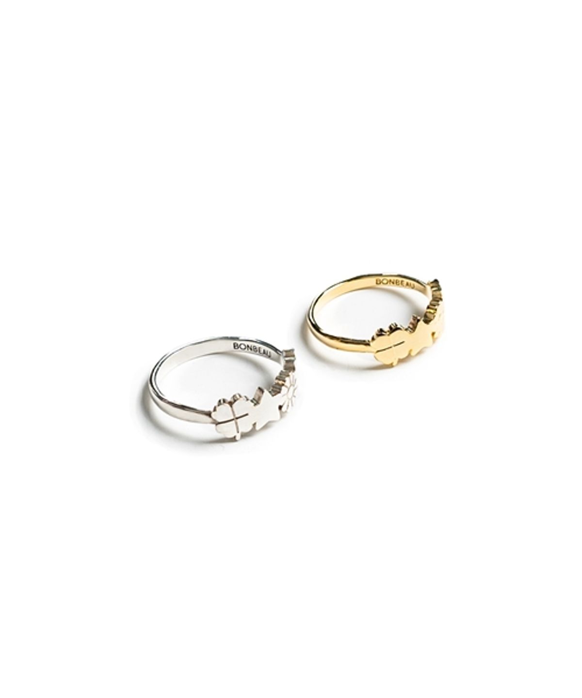 봉보(BONBEAU) Luckyme motives silver gold Ring 럭키미 모티브 925실버 골드 반지