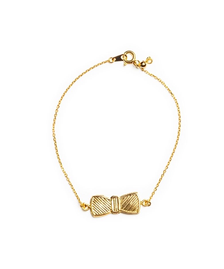 Morris bowtie pendant gold plating Bracelet 모리스 보타이 팬던트 도금 체인 팔찌