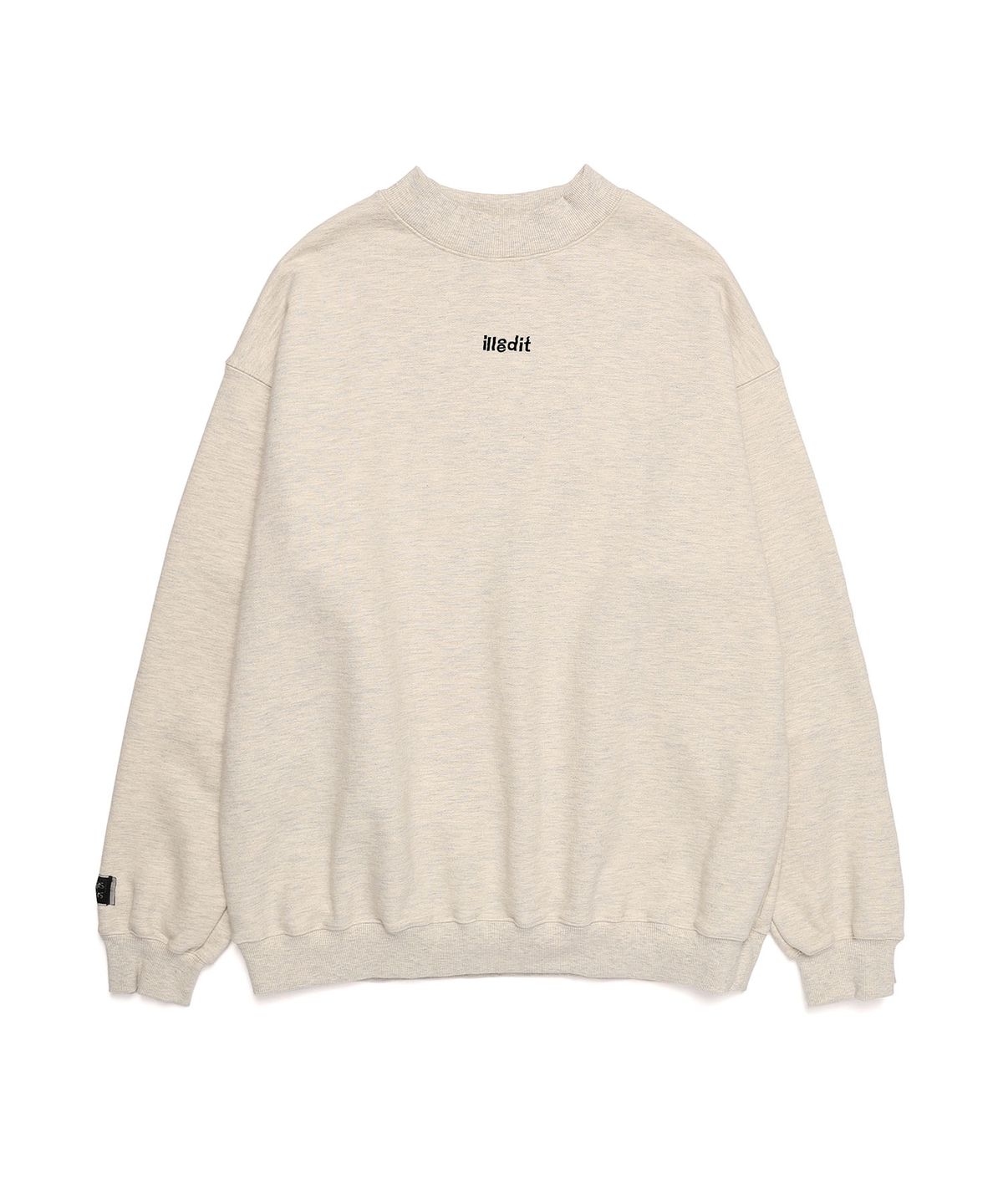 일레딧(ILLEDIT) HALFNECK RIB SWEATSHIRT MELANGEGREY