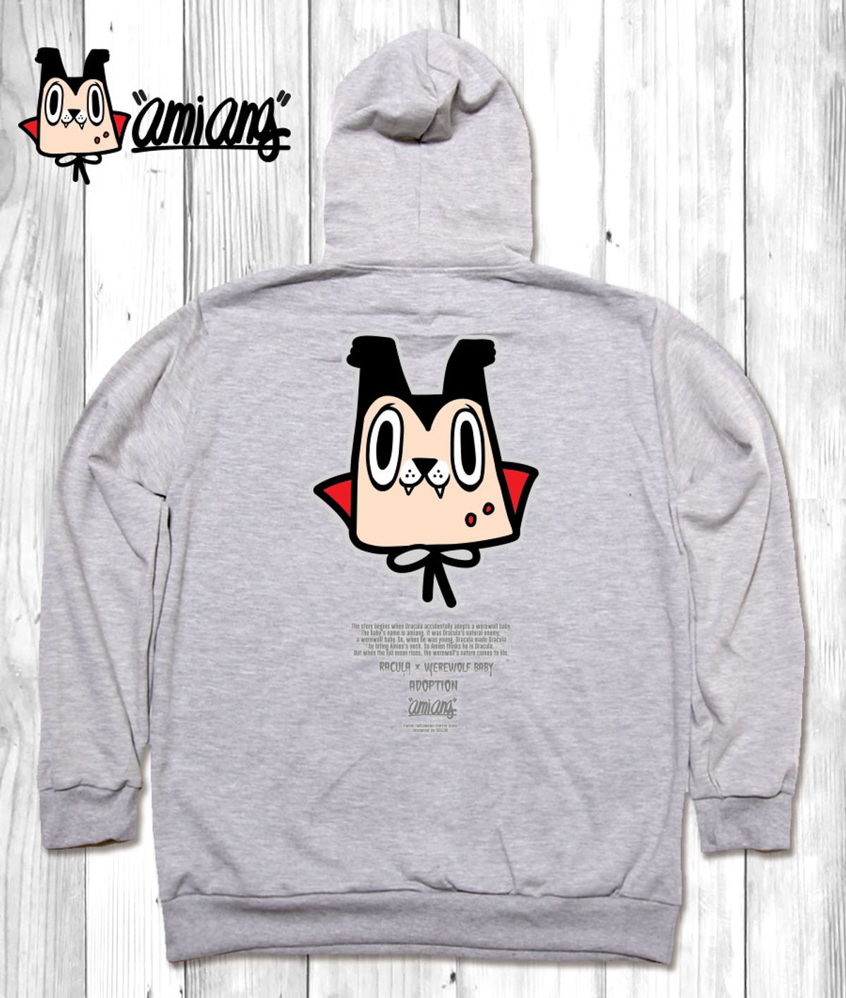 돌돌(DOLDOL) AMIANG_HOODY_28 드라큘라 늑대인간 아미앙 할로윈 캐릭터 후드티 후디