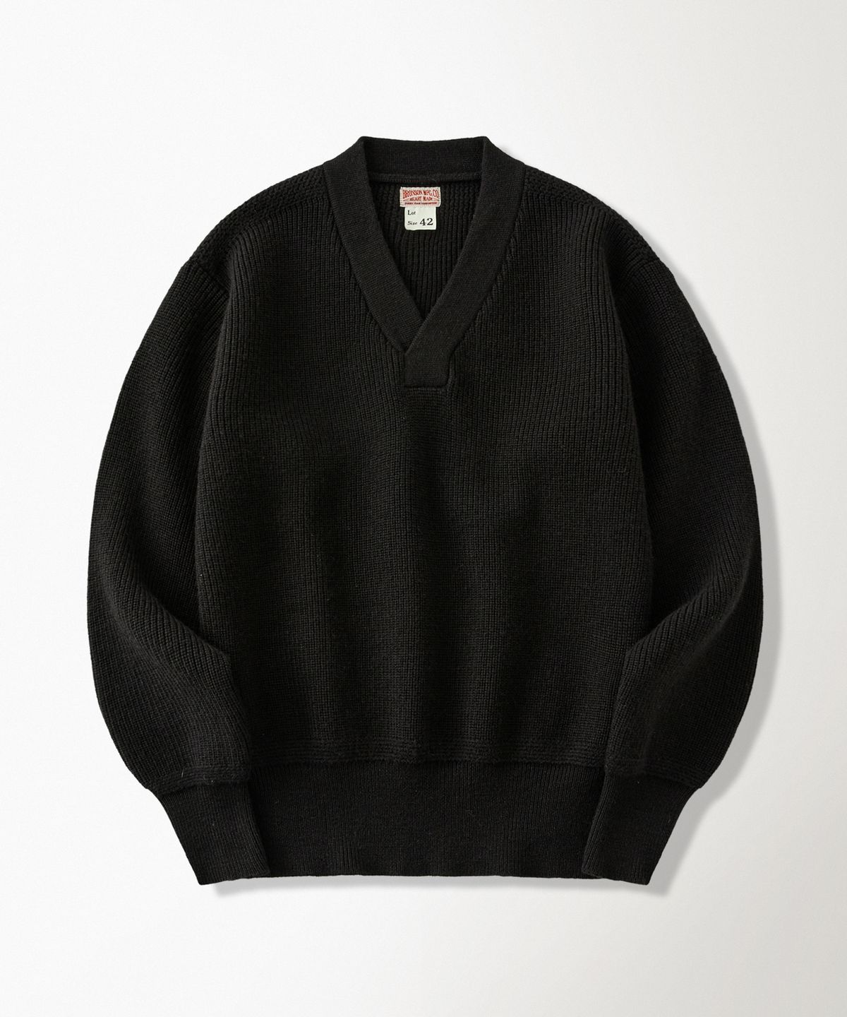 브론슨(BRONSON) USAAF Type A-1 V-neck Mechanics Sweater Black