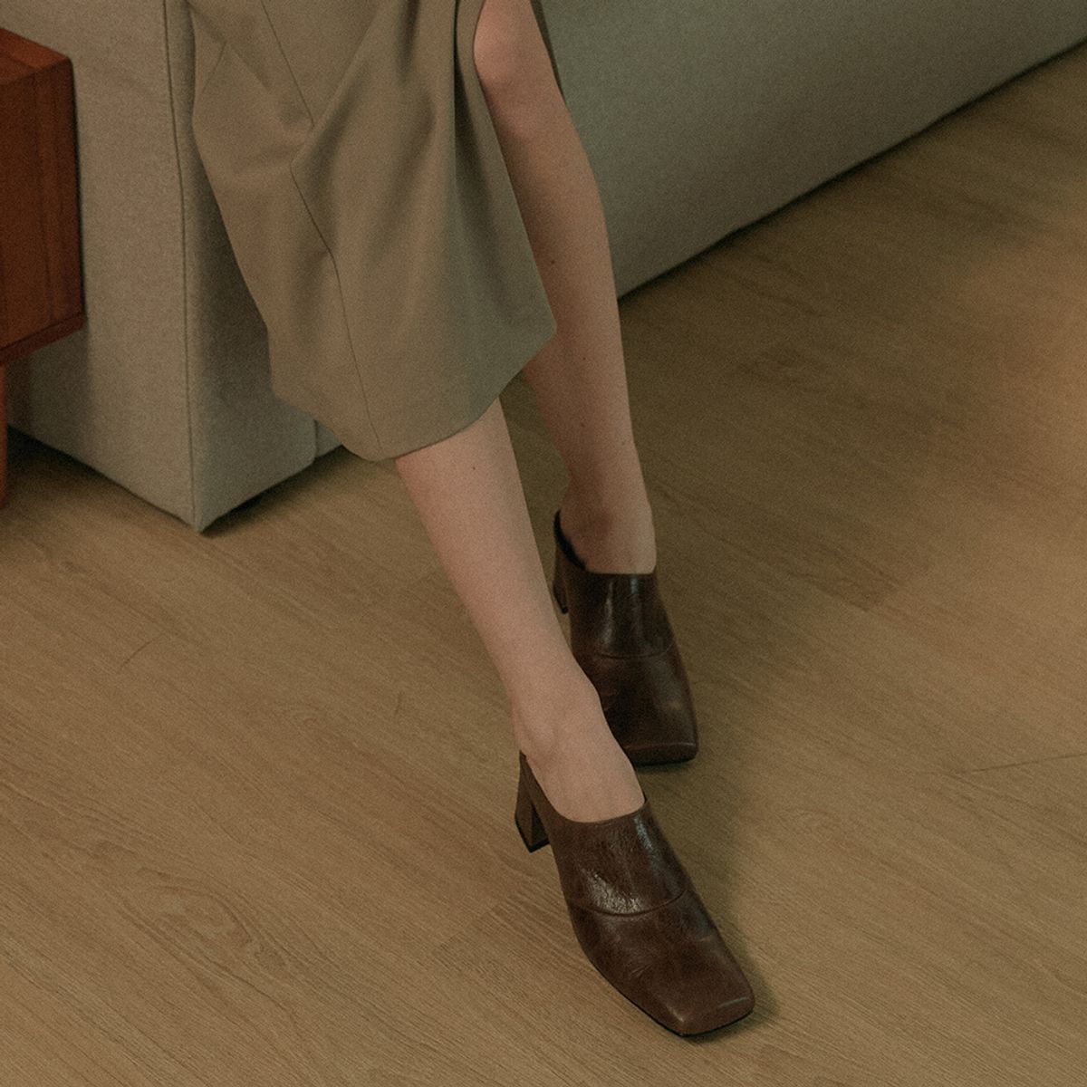 케리제이드(KERRIJADE) Tapering Mules_Brown