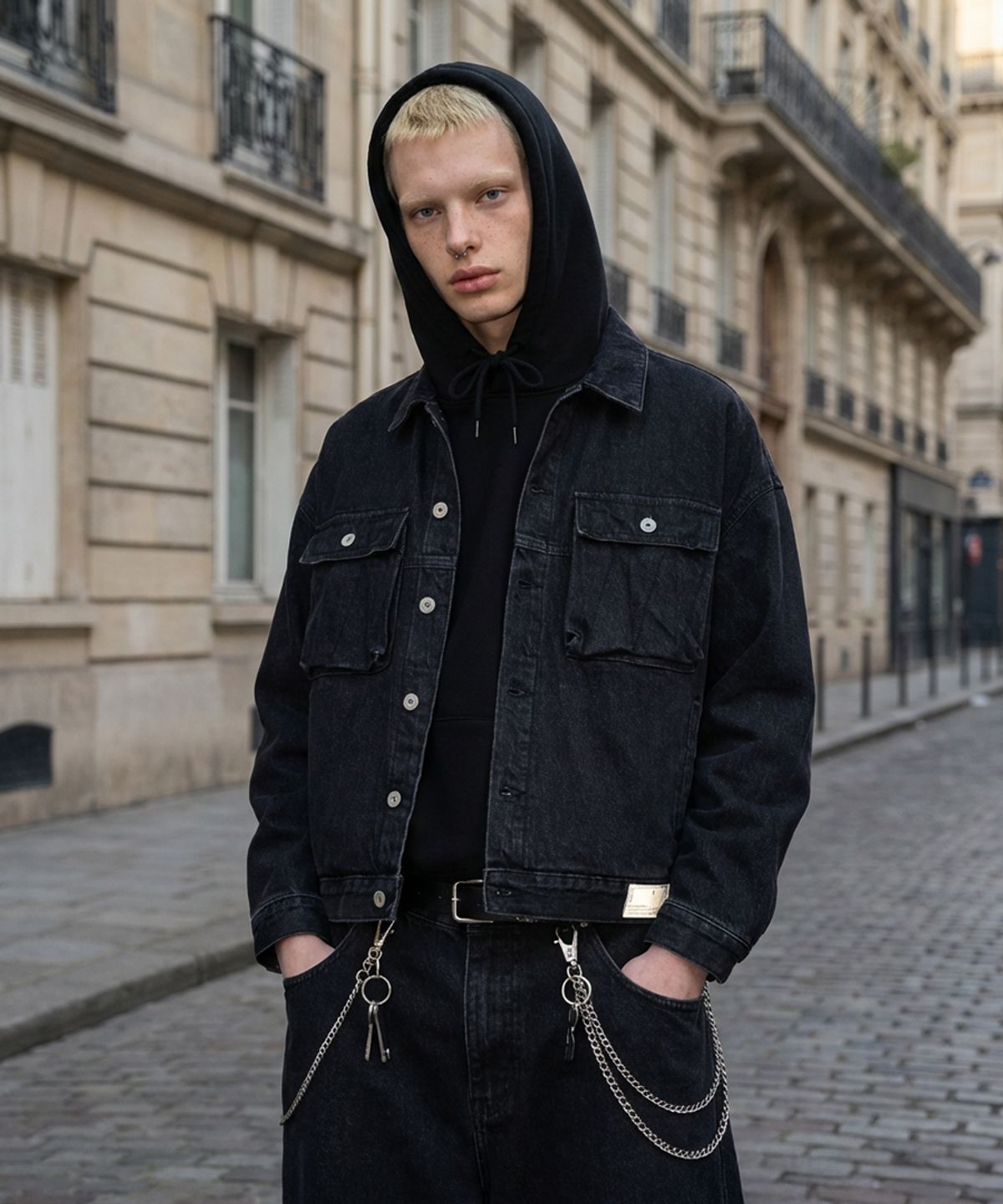 리베레(LIBERE) 21 DENIM JACKET / BLACK