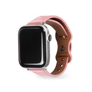 [21ALL] 애플워치 가죽스트랩 슬림 (핑크) 7 6 5 4 3 2 1 SE 전기종 호환