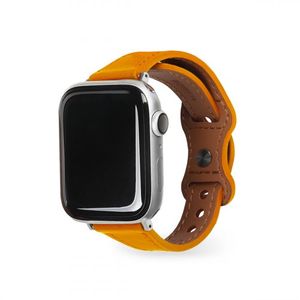 [21ALL] 애플워치 가죽스트랩 슬림 (만다린) 7 6 5 4 3 2 1 SE 전기종 호환