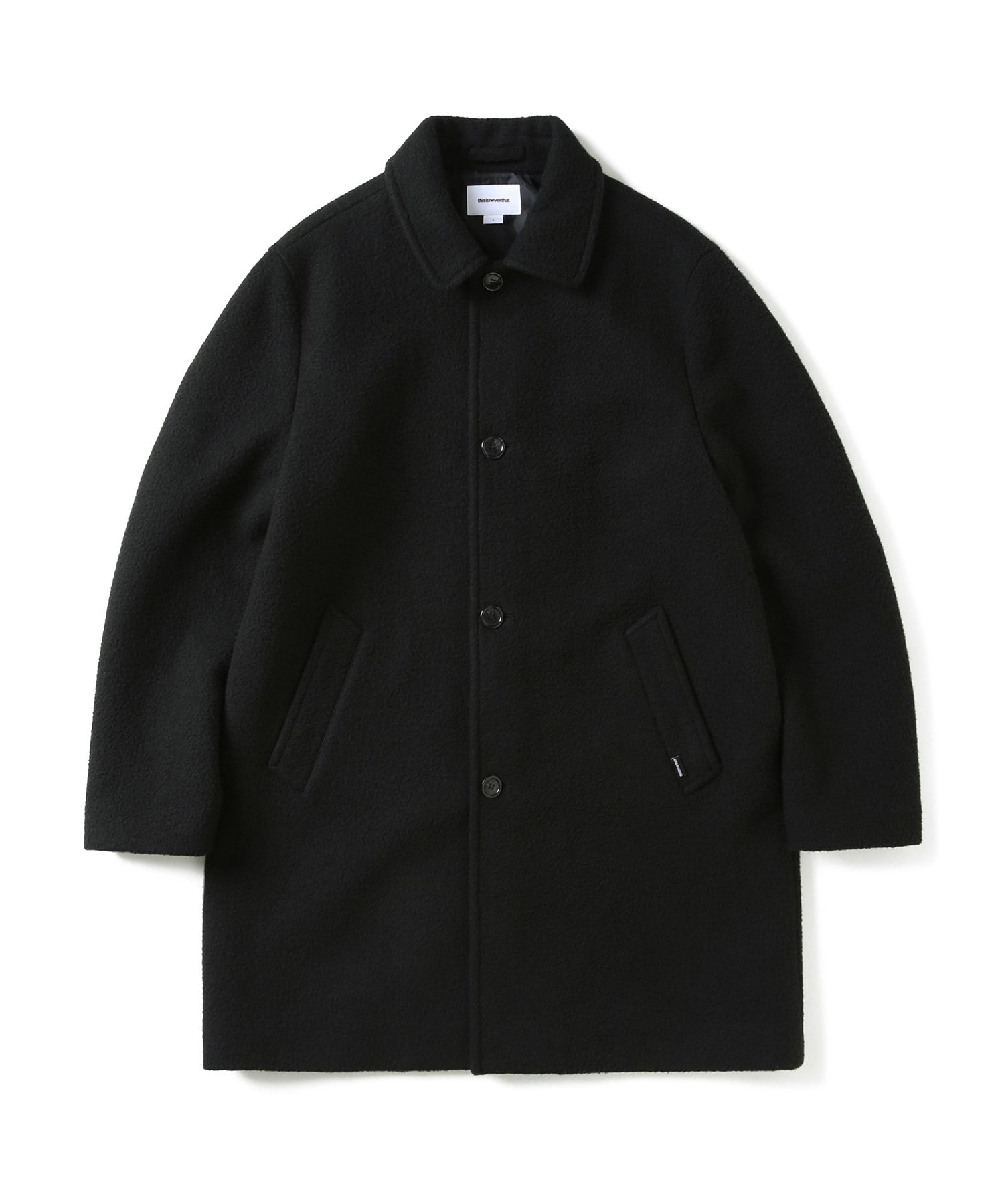 MUSINSA公式 | thisisneverthat Wool Trench Coat Black