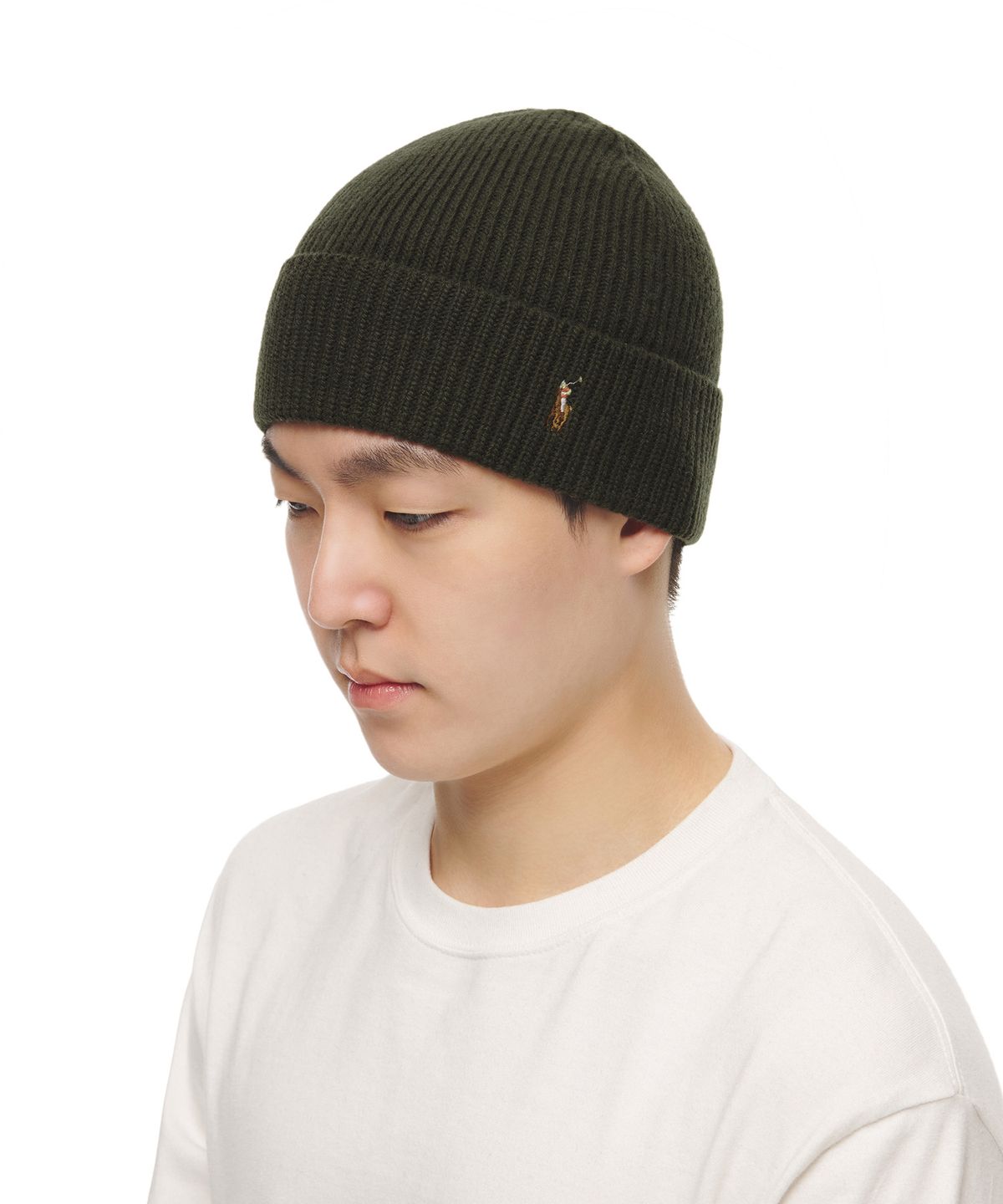 폴로 랄프 로렌(POLO RALPH LAUREN) 시그니처 포니 울 블렌드 비니 - 그린