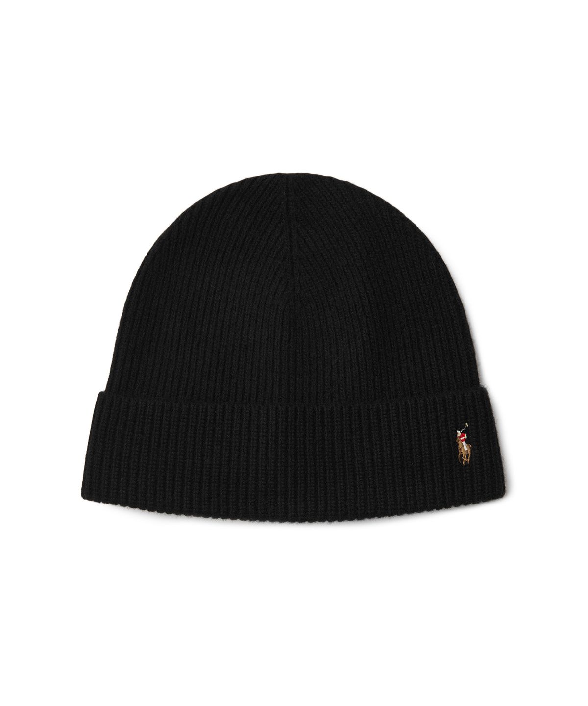 폴로 랄프 로렌(POLO RALPH LAUREN) 시그니처 포니 울 블렌드 비니 - 블랙