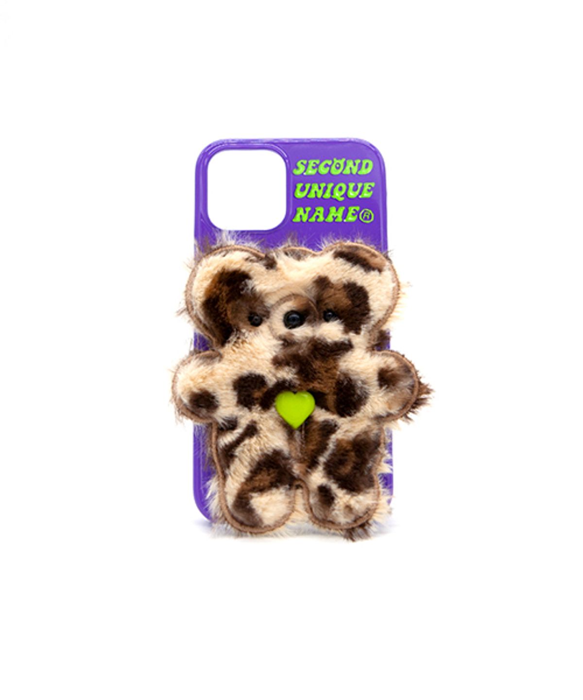 세컨드유니크네임(SECOND UNIQUE NAME) SUN CASE LEOPARD FUR BEAR PURPLE
