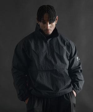 루즈핏  나일론  아노락 [블랙]